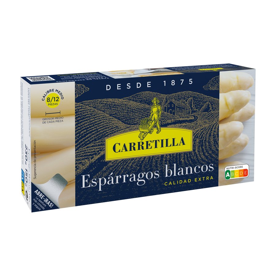 Espárragos blancos extra 8/12 medio CARRETILLA lata 150 g pne