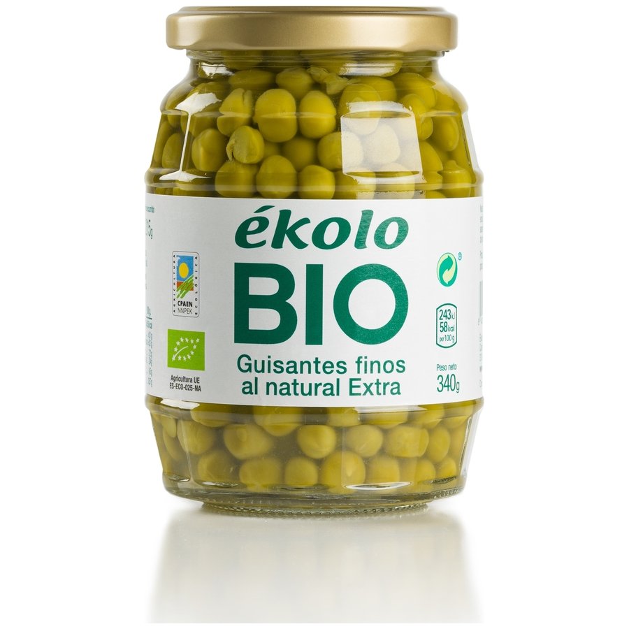 Guisantes al natural EKOLO bio frasco 215 g pne.