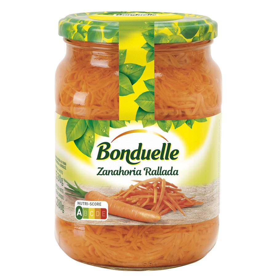 Zanahoria rallada BONDUELLE frasco 280 g pne