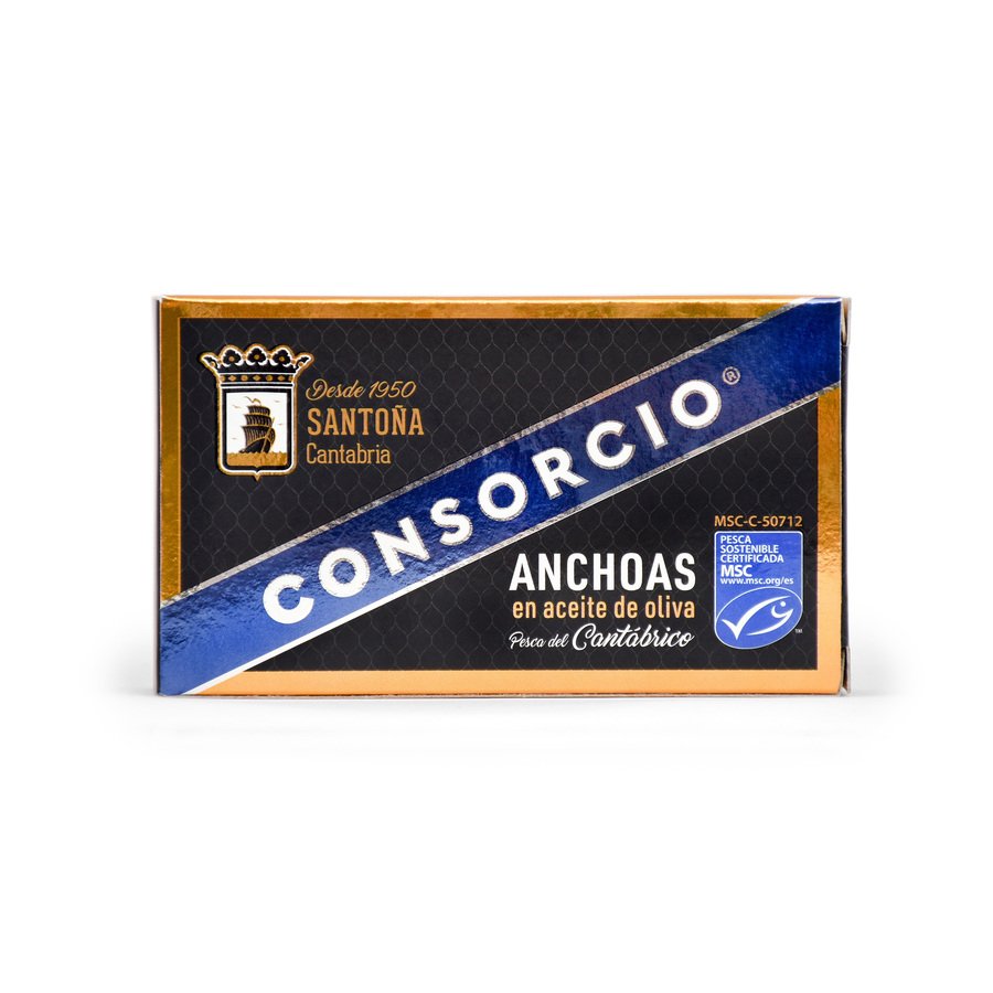 Anchoa en aceite de oliva CONSORCIO Serie Oro lata 90 g