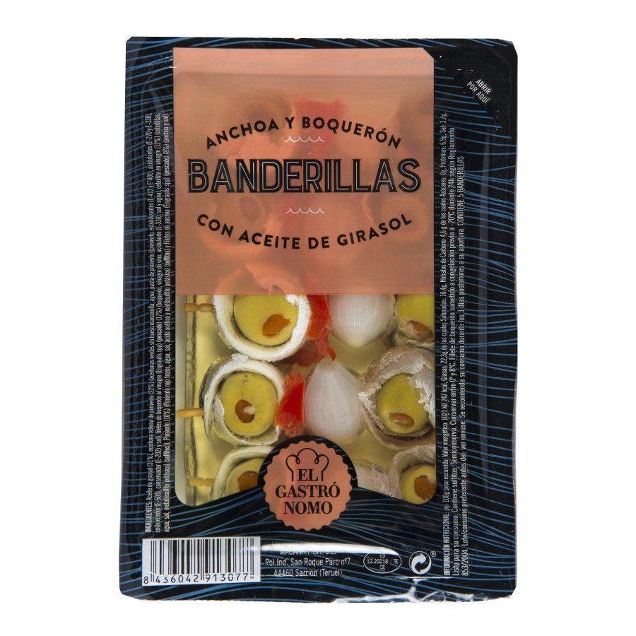 Banderilla anchoa-boquerón EL GASTRONOMO 145 g pn.