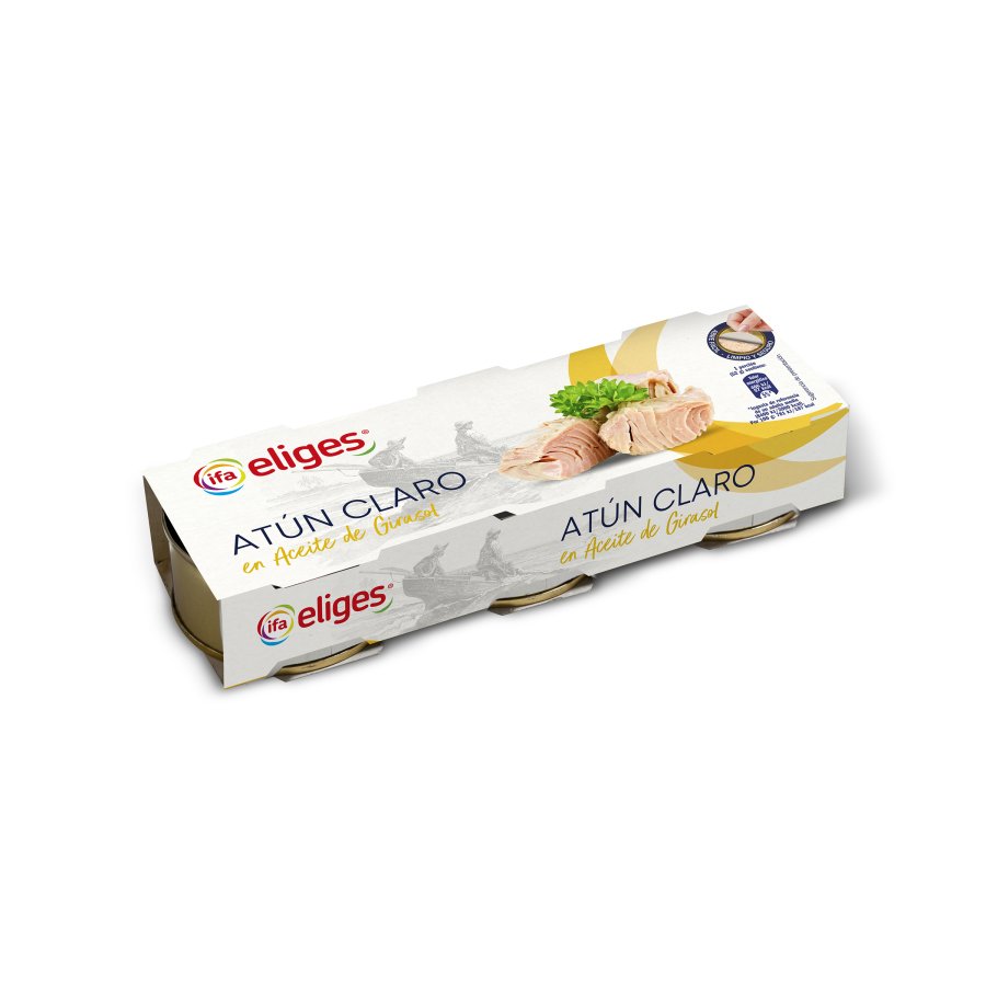 Atún claro aceite girasol IFA ELIGES pack 3x70 g pn.