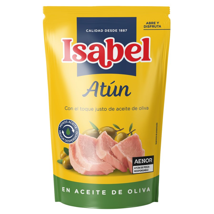 Atún en aceite de oliva ISABEL bolsa 65 g pn.