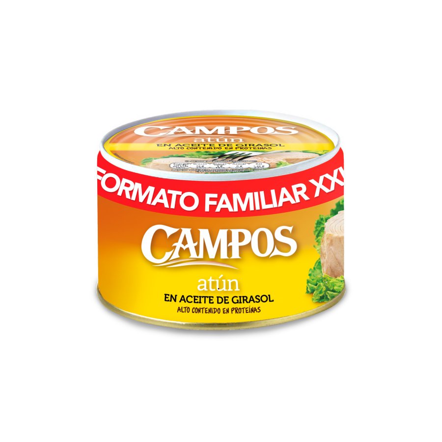 Atún CAMPOS en aceite de girasol 400 g pn.