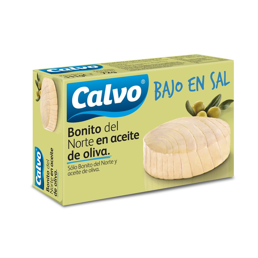 Bonito del norte CALVO en aceite de oliva bajo en sal OL-111 g pn