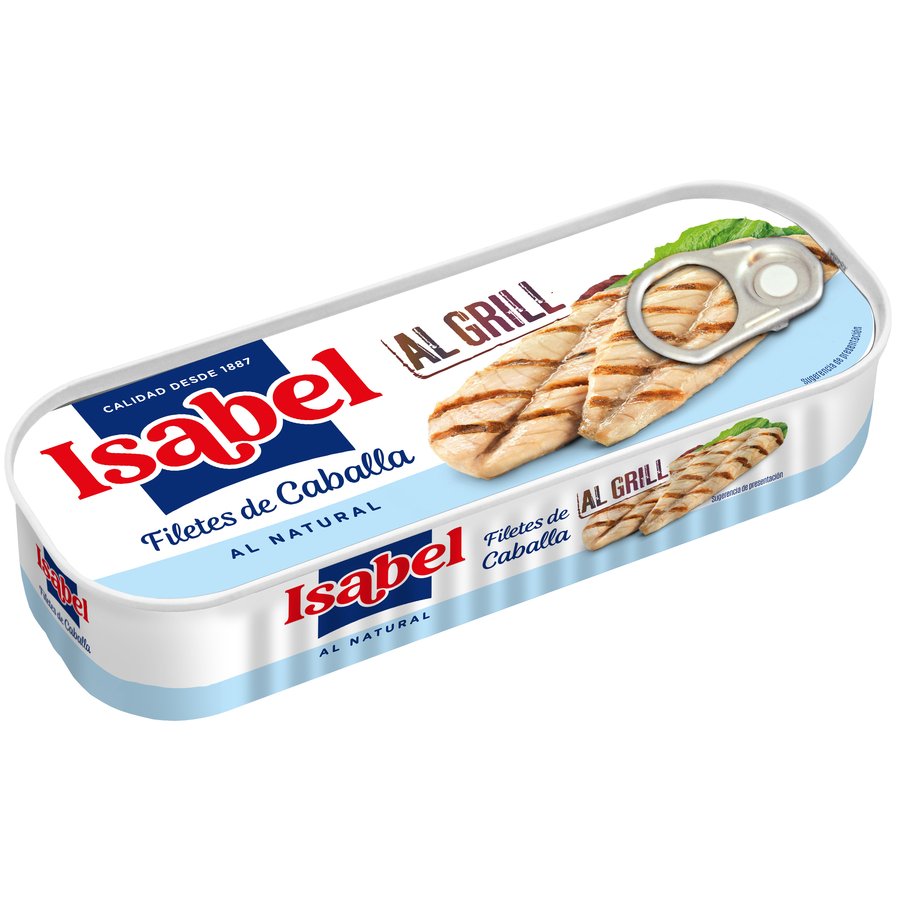 Filetes de caballa al natural grill ISABEL 85 g pne.