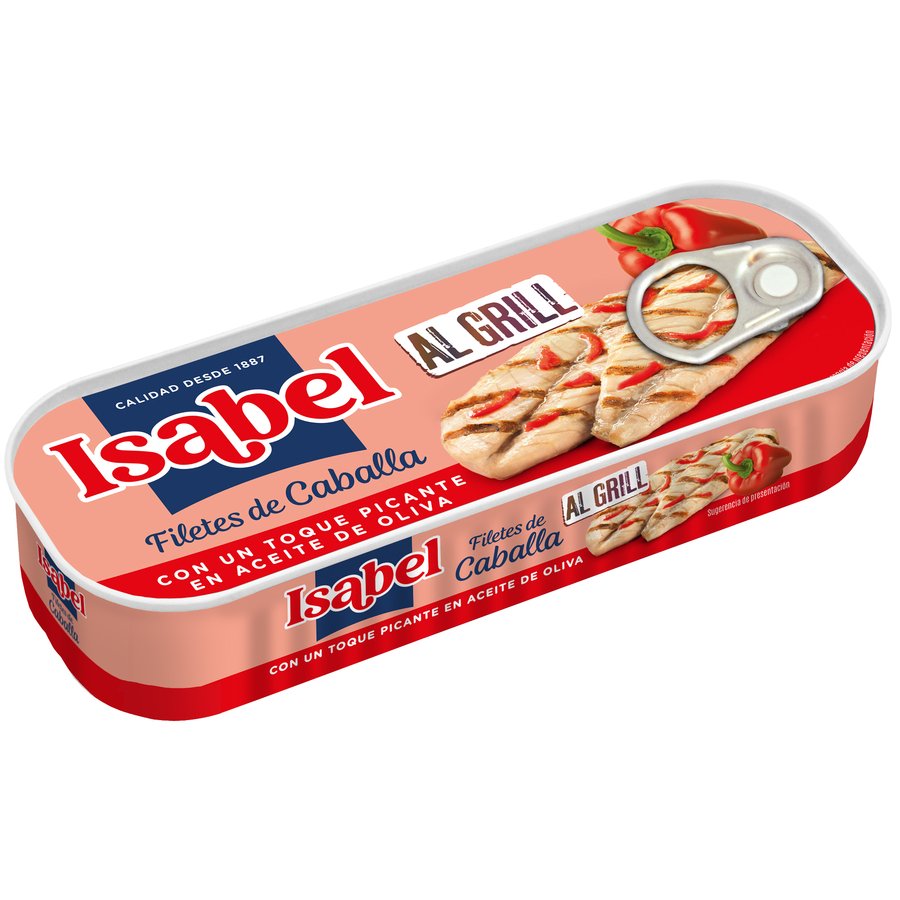 Filetes de caballa picante oliva grill ISABEL 120 g pn.