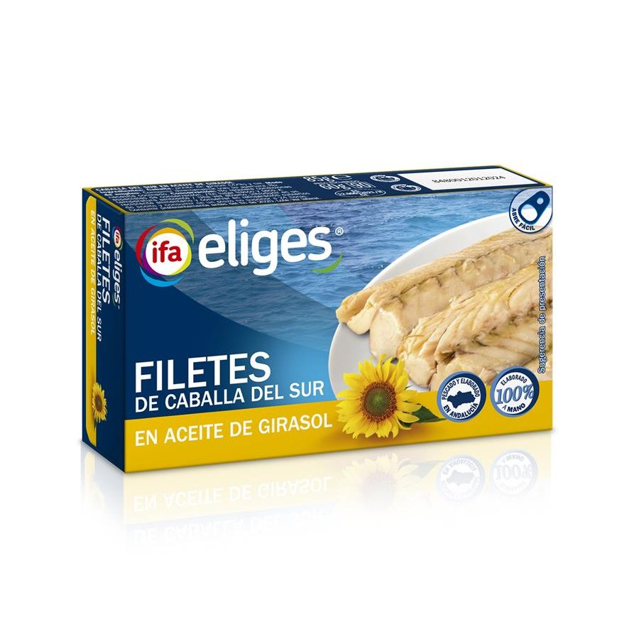 Filetes caballa sur aceite girasol IFA ELIGES 85 grs. PN.