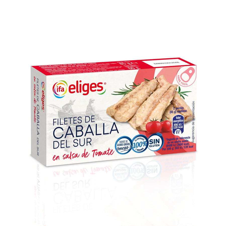 Filetes caballa en tomate IFA ELIGES 85 grs. PN.