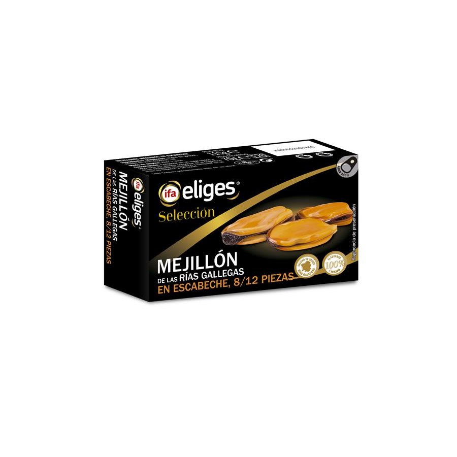 Mejillón escabeche 8/12 piezas IFA ELIGES OL-120 115 g pn.