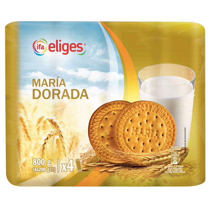 Galletas IFA ELIGES María dorada 4x200 g