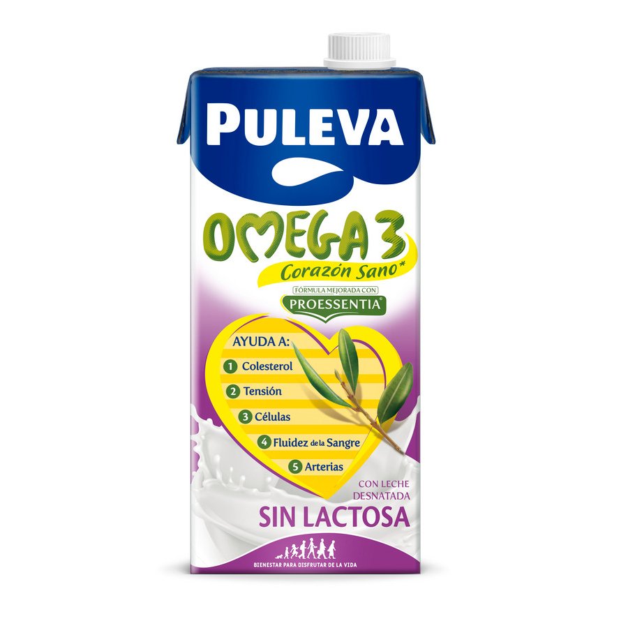 Preparado lácteo PULEVA omega-3 sin lactosa brik 1 l