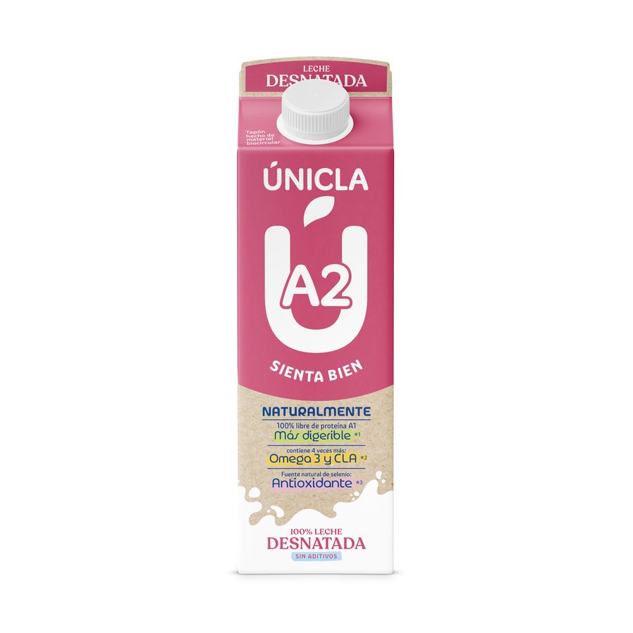 Leche desnatada UNICLA brik 1 l