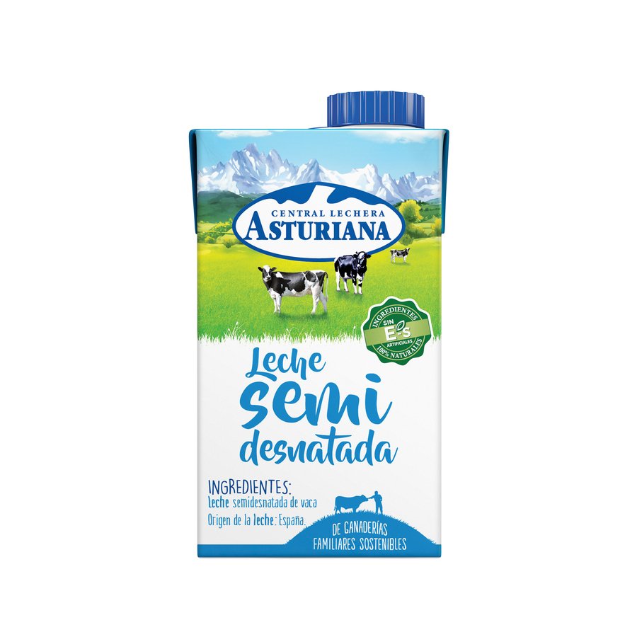 Leche semidesnatada C.L.ASTURIANA 500 ml