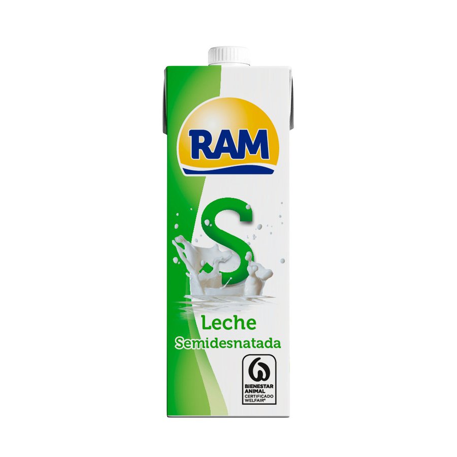 Leche semidesnatada RAM brik 1 l