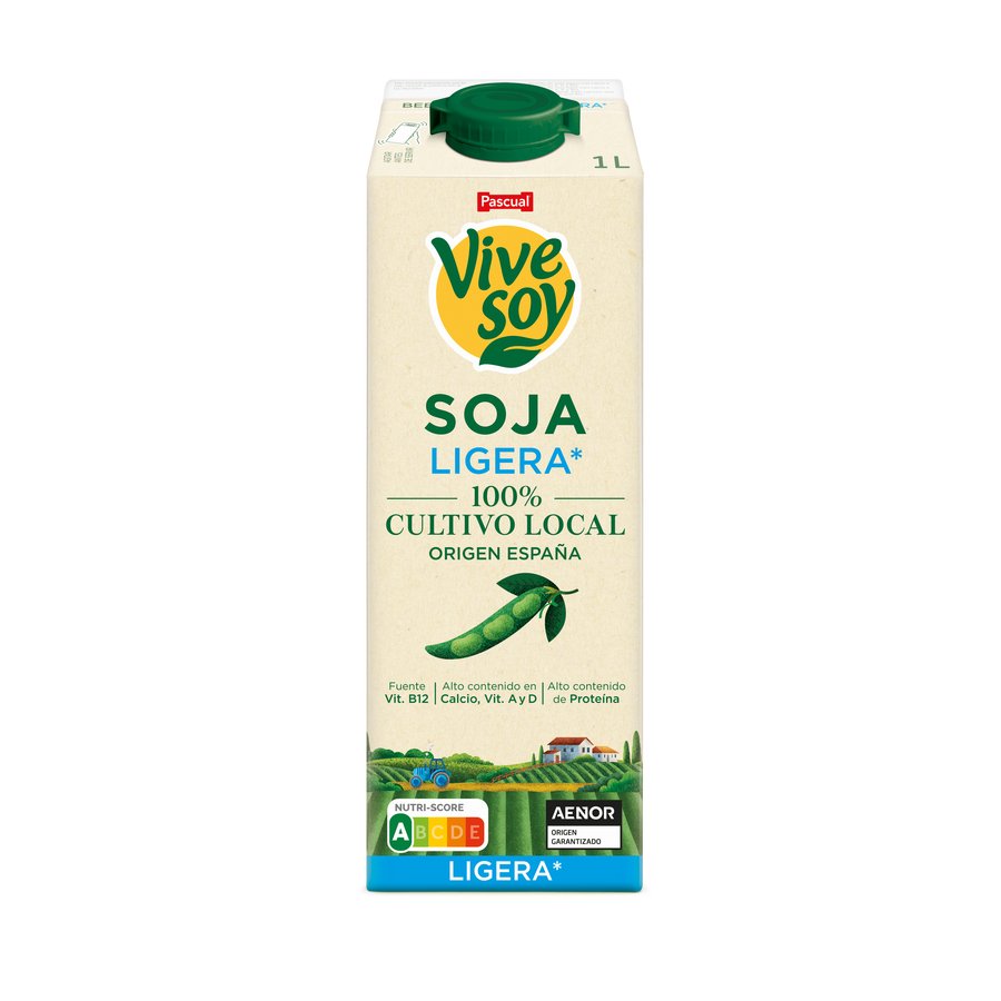 Bebida de soja VIVESOY ligera prisma 1 l