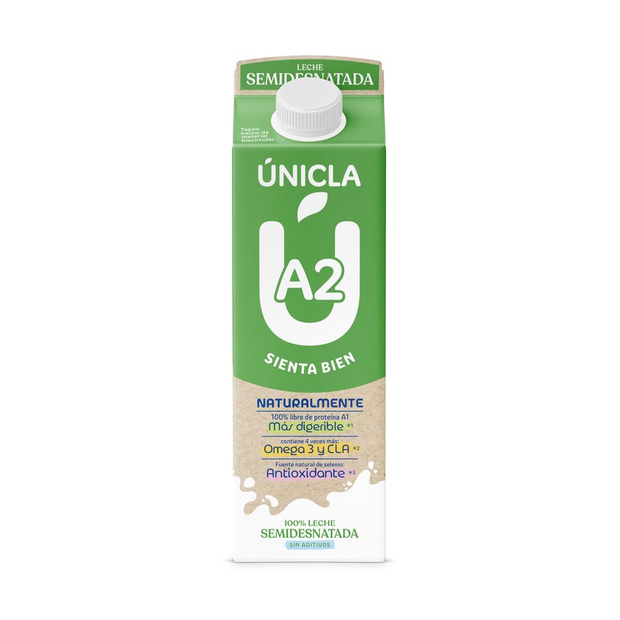 Leche semidesnatada UNICLA brik 1 l