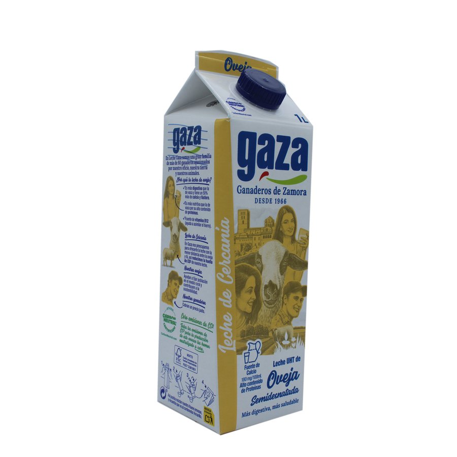 Leche de oveja semidesnatada GAZA 1 l