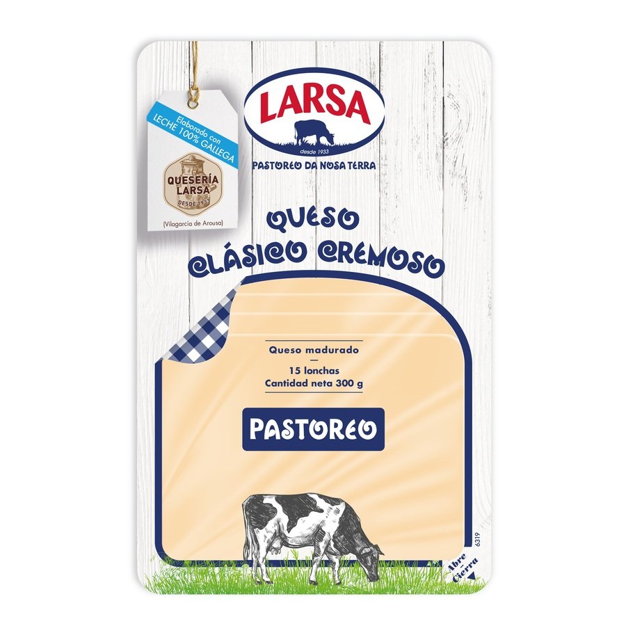 Queso lonchas LARSA Trebol clásico 300 g