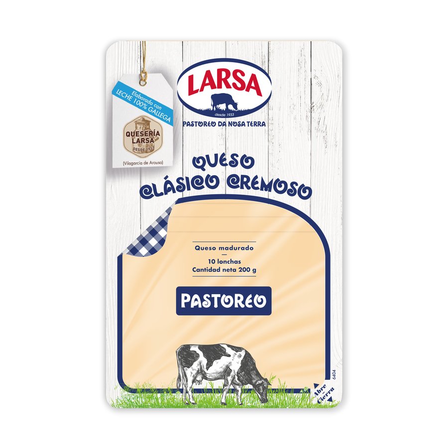 Queso lonchas LARSA Leche de Pastoreo clásico cremoso 200 g