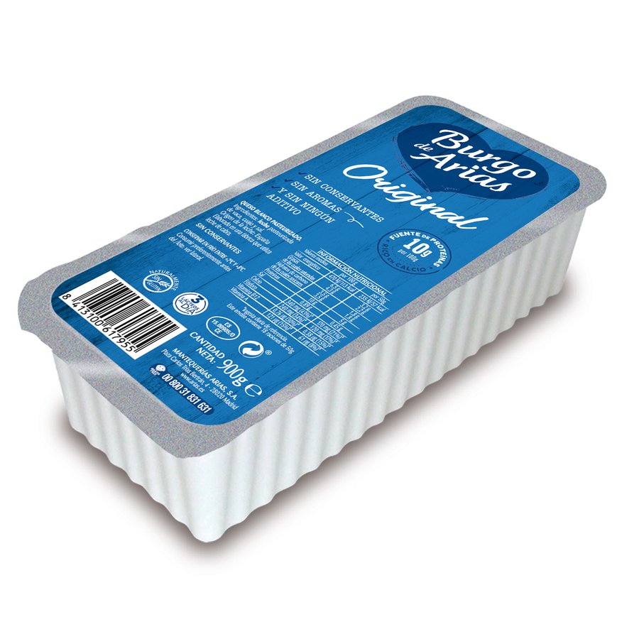 Queso fresco burgo de ARIAS tarrina 900 g