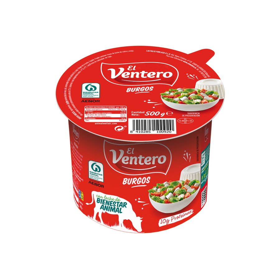 Queso fresco Burgos EL VENTERO 500 g