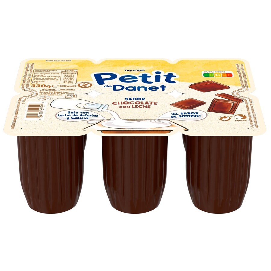 DANONINO DANONE petit suisse al chocolate 6x55 g
