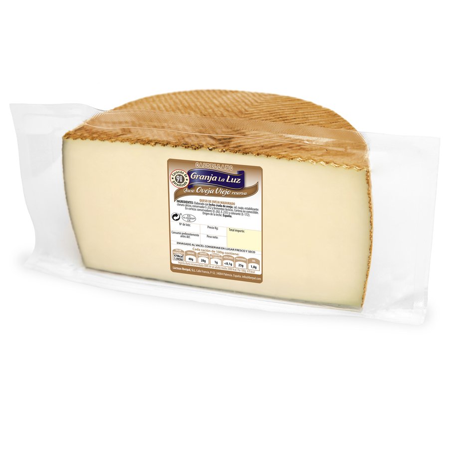 Queso oveja viejo reserva GRANJA LA LUZ 1/2 pieza kilo