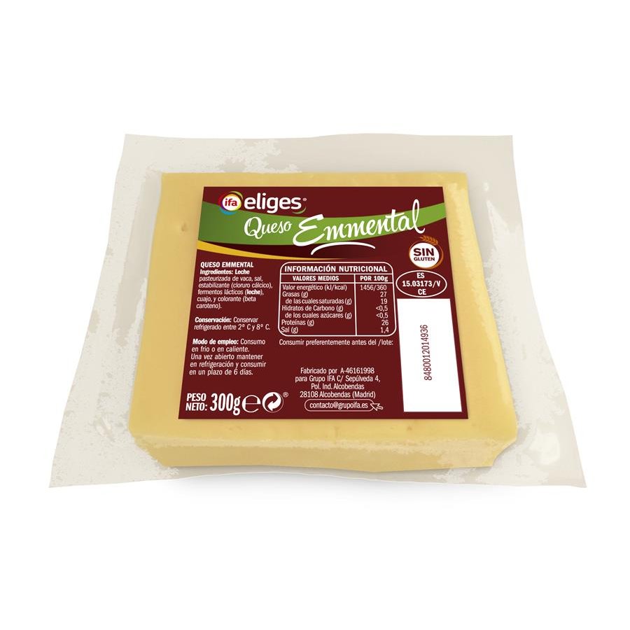 Queso emmental IFA ELIGES bloque 250 g