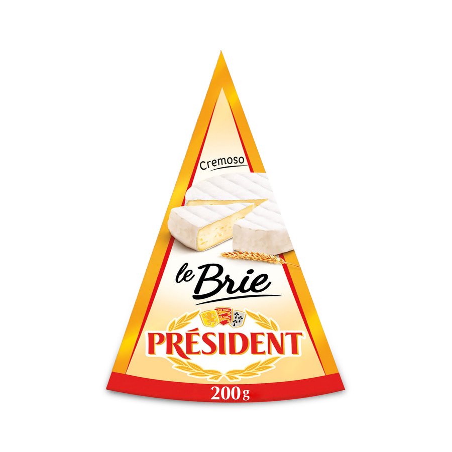 Queso importación puntas brie PRESIDENT 200 g