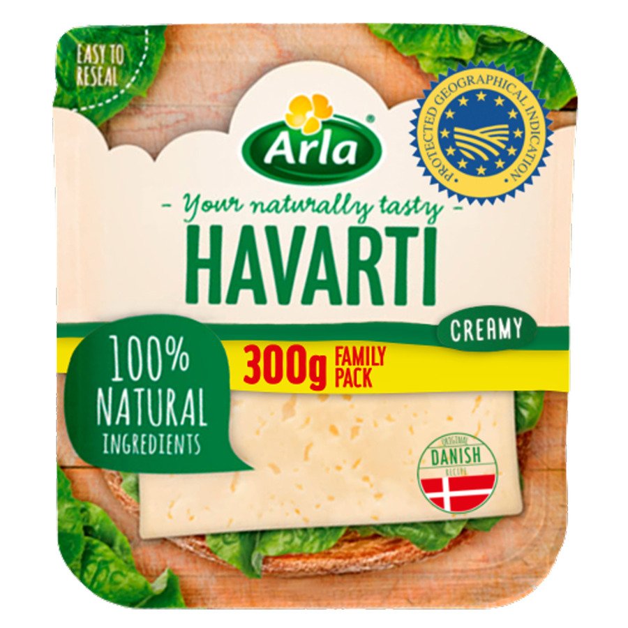 Queso havarti ARLA 100% ingrediente natural 300 g