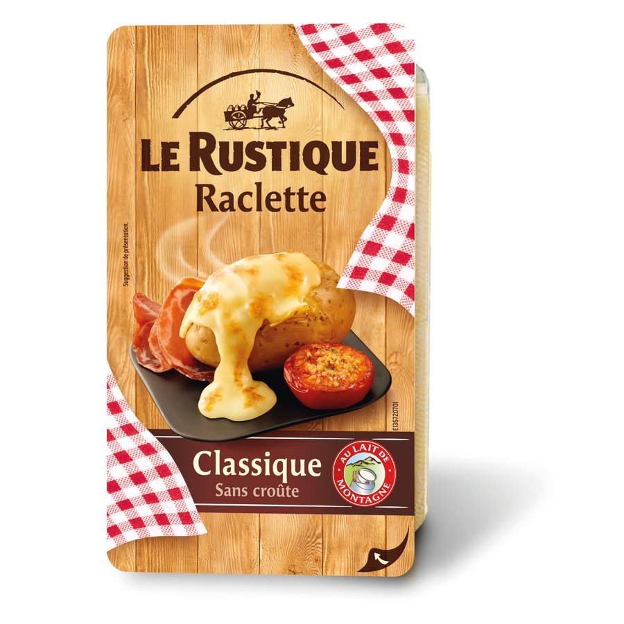 Queso raclette LE RUSTIQUE lonchas 400 g