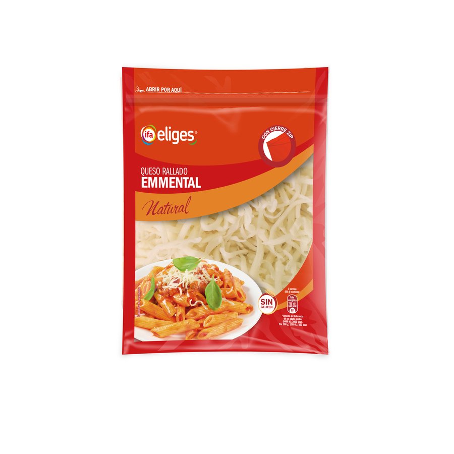 Queso rallado emmental IFA ELIGES zip 200 g