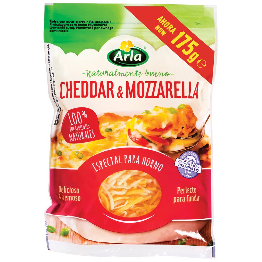 Queso rallado ARLA cheddar&mozzarella 150 g