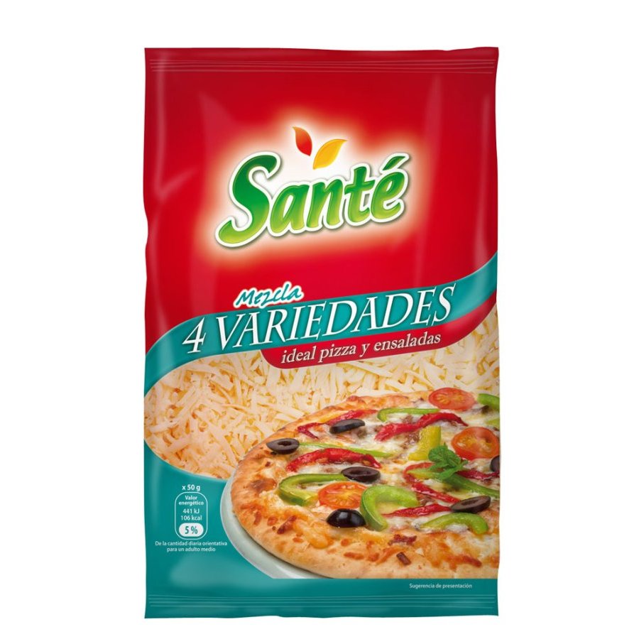 Queso rallado SANTE 4 variedades 150 g