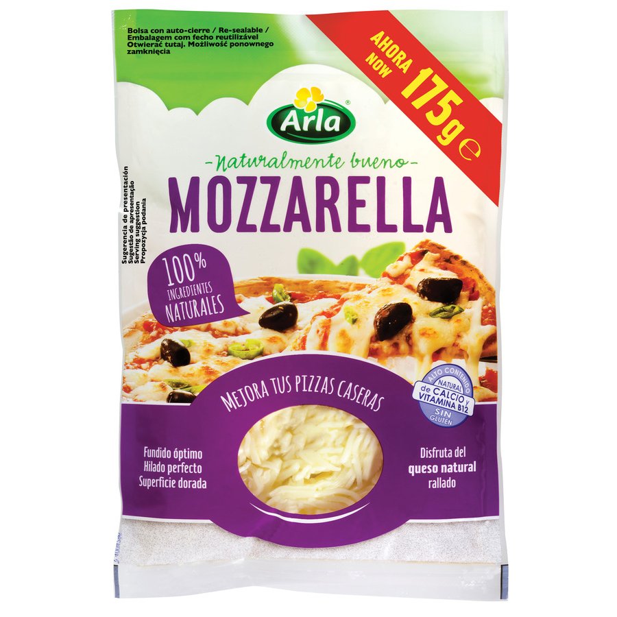 Queso mozzarella rallado ARLA 150 g