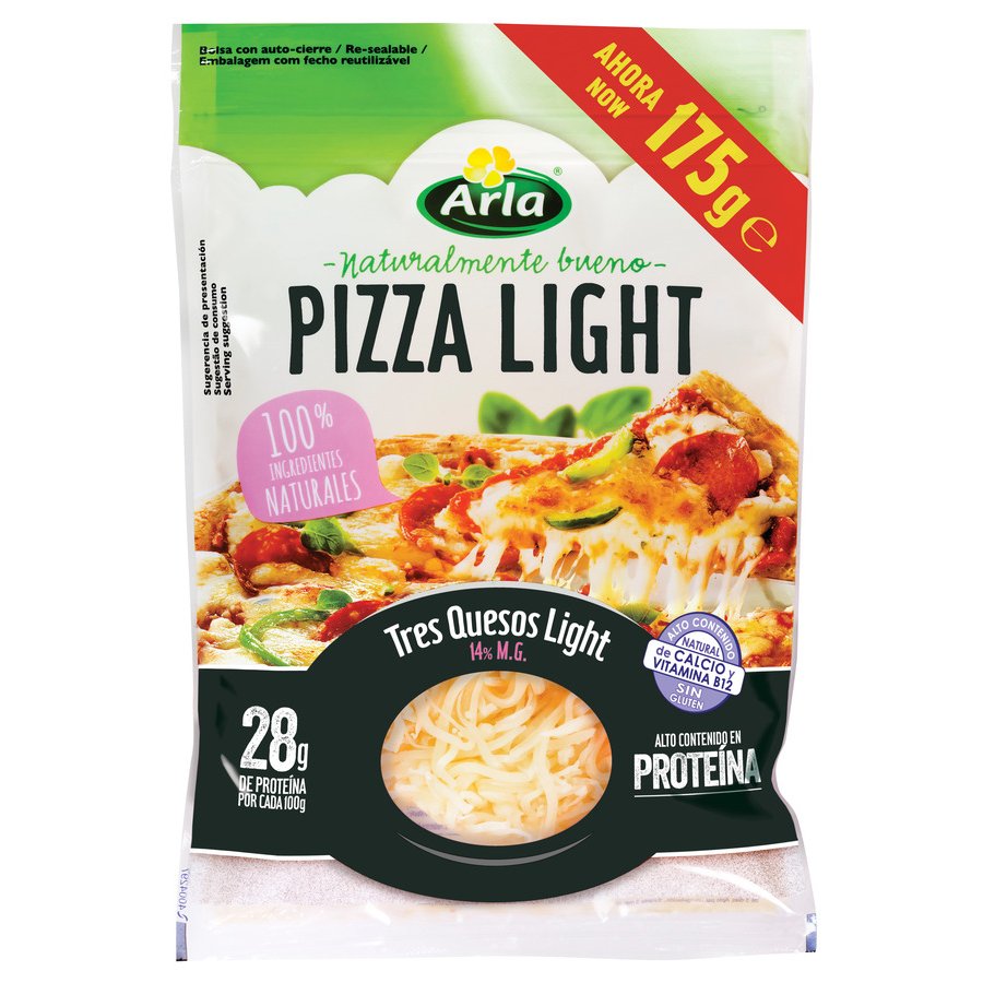 Queso rallado ARLA pizza light bolsa 150 g