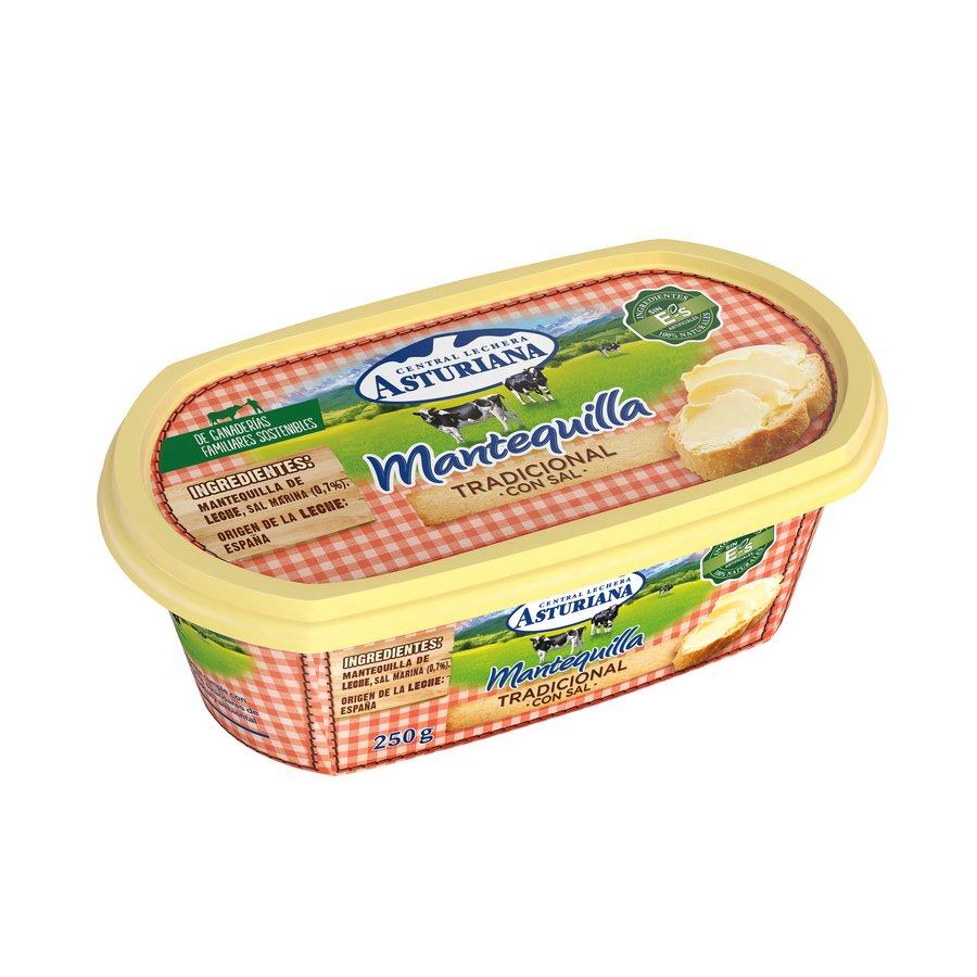 Mantequilla con sal ASTURIANA tarrina 250 g