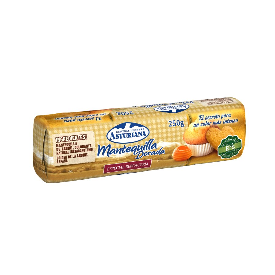 Mantequilla dorada especial repostería ASTURIANA rulo 250 g
