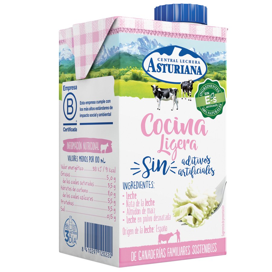 Crema ligera ASTURIANA 5% MG 500 ml
