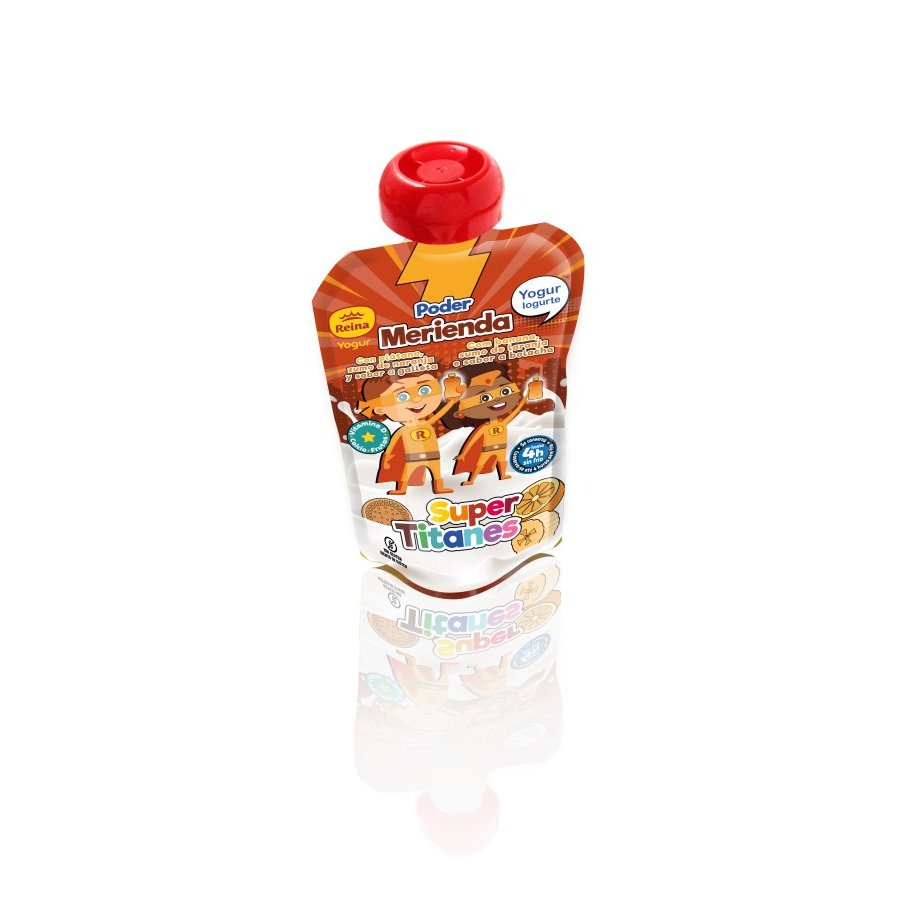 Yogur merienda Super Titanes REINA pouch 100 g
