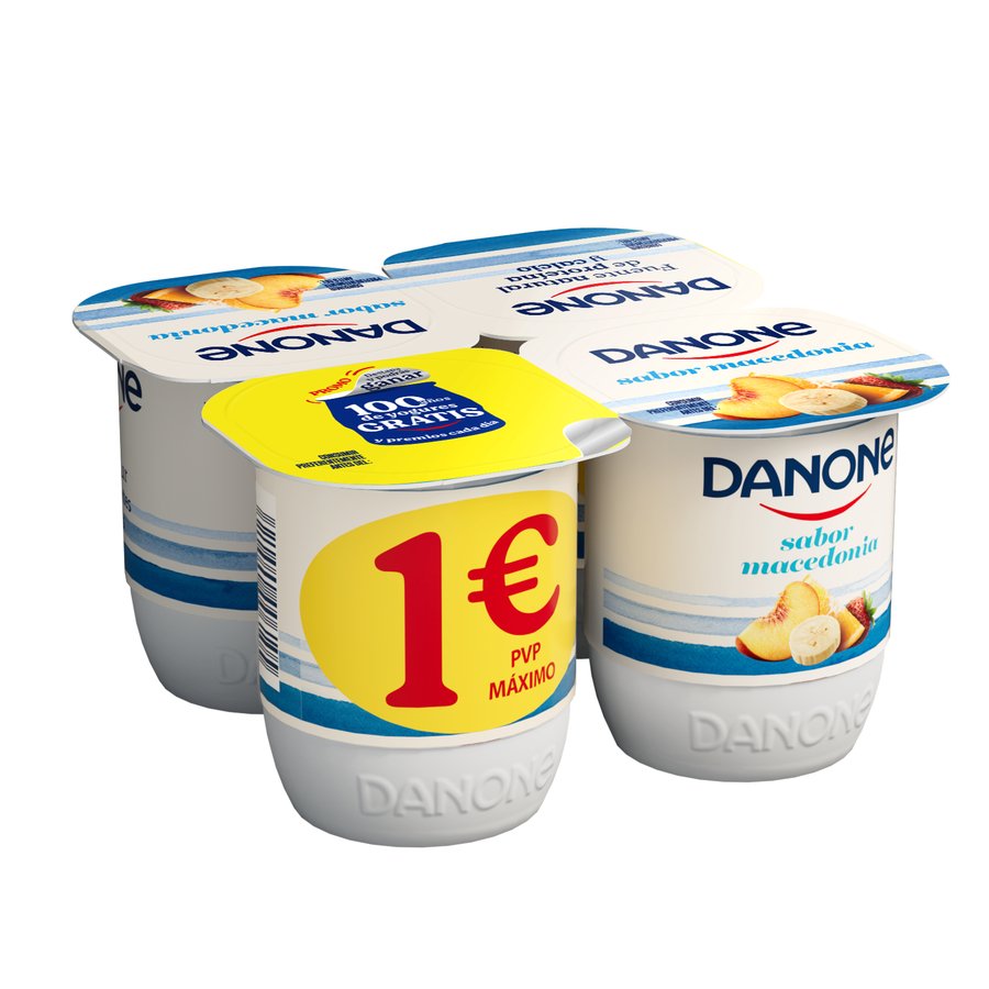 Danone yogur líquido sabor fresa y plátano