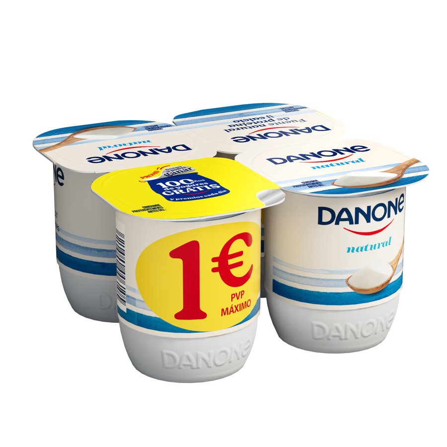 Yogur natural DANONE pack 4x120 g