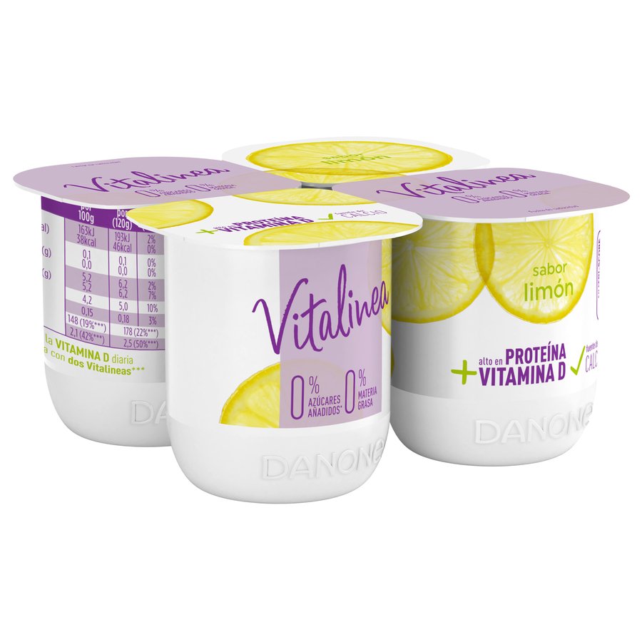 Yogur VITALINEA DANONE sabor limón pack 4x120 g