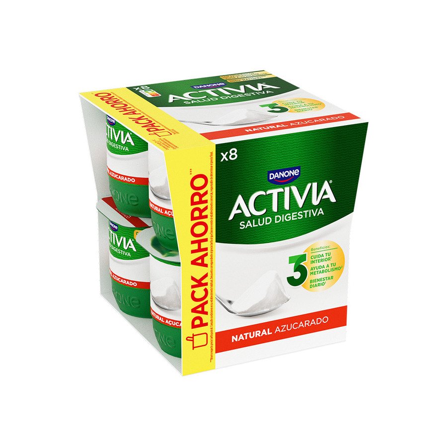 Bífidus ACTIVIA DANONE natural azucarado 8x120 g