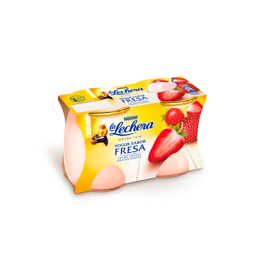 Yogur LA LECHERA sabor fresa pack 2x125 g