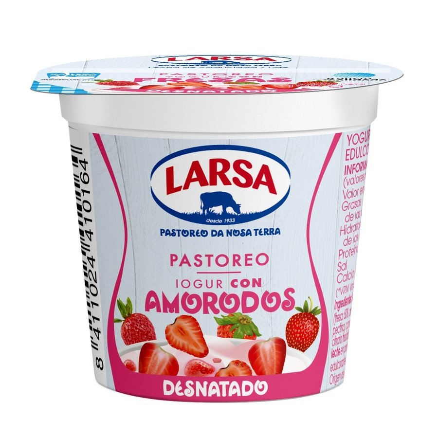 Yogur LARSA desnatado con fresas vaso 125 g