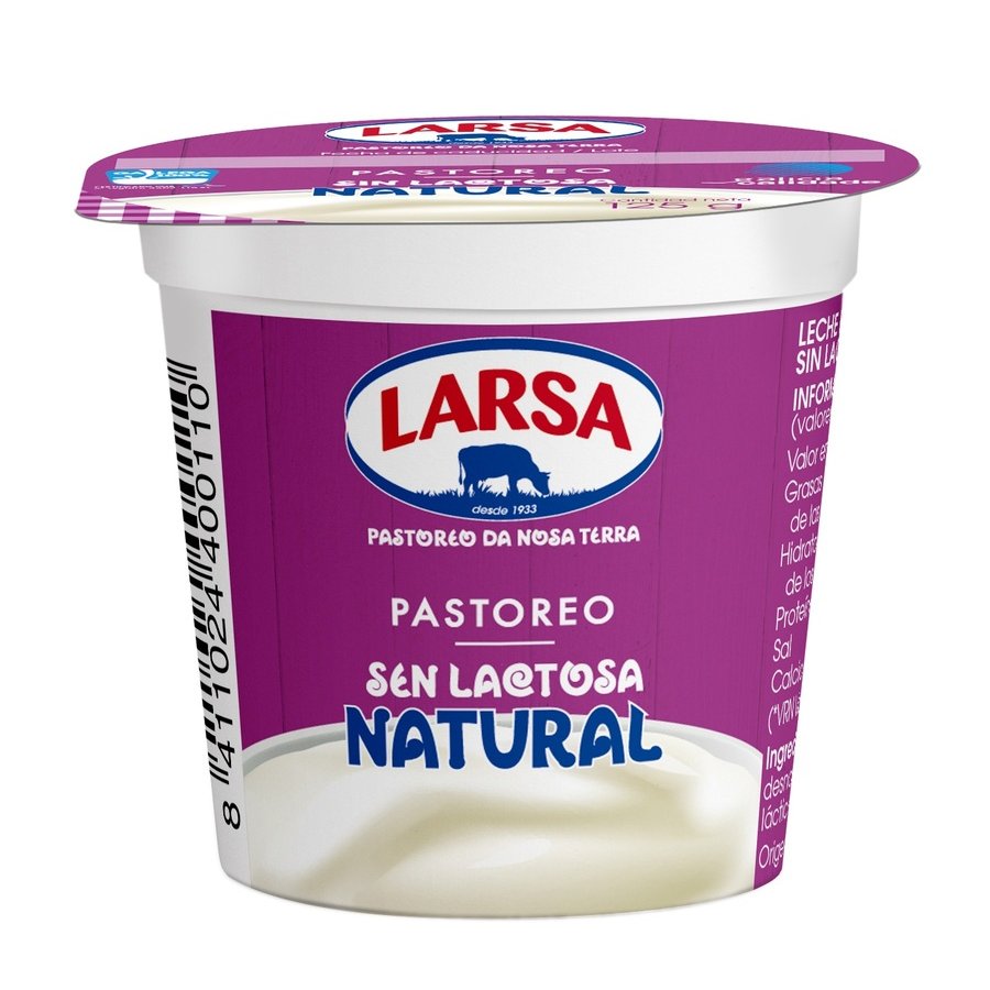 Leche fermentada LARSA sin lactosa natural 125 g