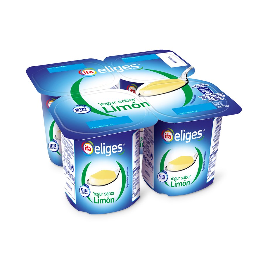 Yogur sabor limón IFA ELIGES pack 4X125 g