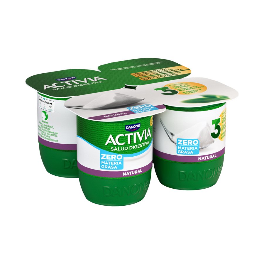 Bífidus ACTIVIA DANONE natural 0% 4x120 g